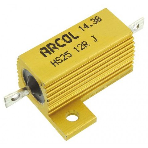 HS 25W 12R J HEATSINK RESISTOR 5%  